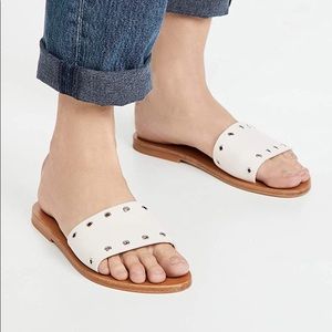 K.Jacques Marsili Slides White Sandals size 8 (39) NEW with box.